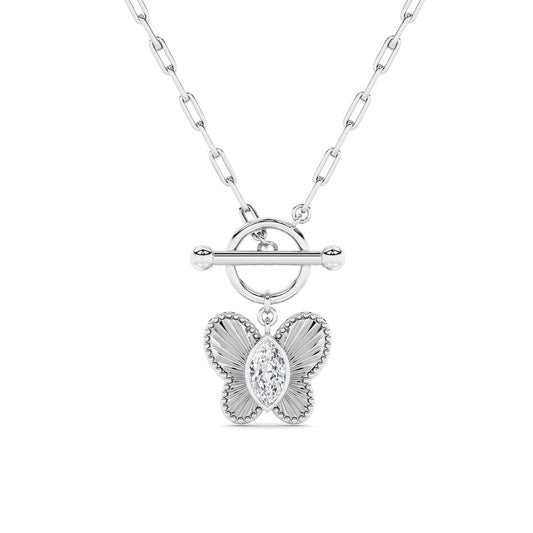 14K White Gold Necklace KJ03159N.MQ-1-21F