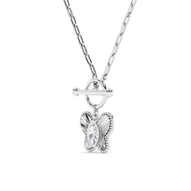 14K White Gold Necklace KJ03159N.MQ-1-21F