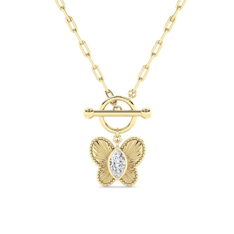 14K White Gold Necklace KJ03159N.MQ-1-21F