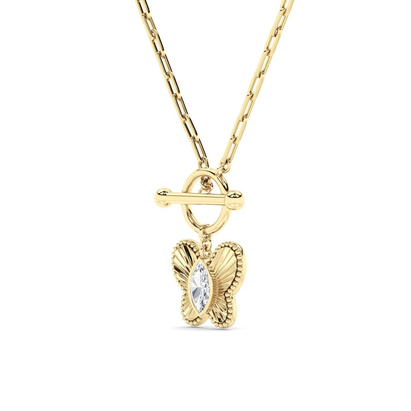 14K White Gold Necklace KJ03159N.MQ-1-21F