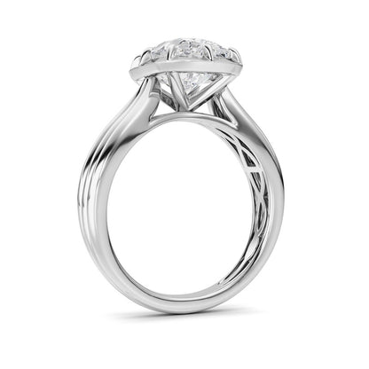 14K White Gold Ring KJ02491R.CE-3-21F