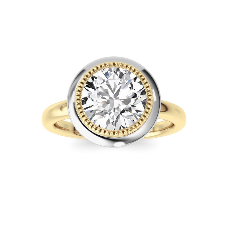14K Yellow Gold, 14K White Gold Ring KJ03074R.RD-2-26F
