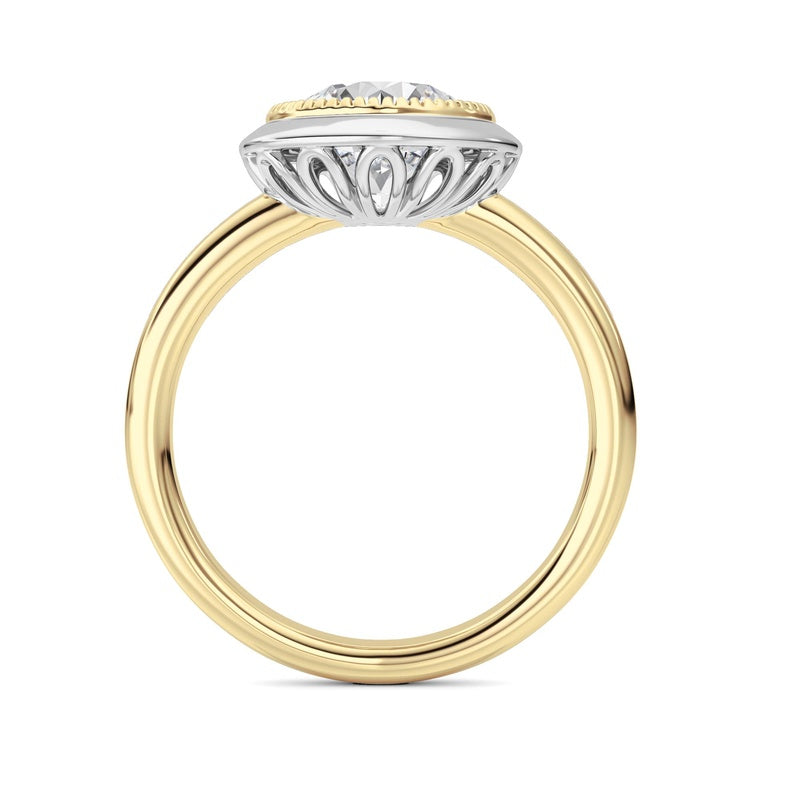 14K Yellow Gold, 14K White Gold Ring KJ03074R.RD-2-26F