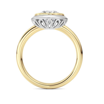 14K Yellow Gold, 14K White Gold Ring KJ03074R.RD-2-26F