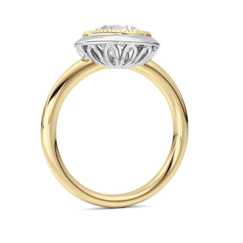 14K Yellow Gold, 14K White Gold Ring KJ03074R.RD-2-26F