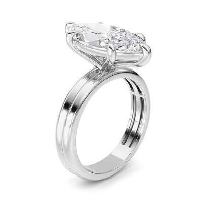 14K White Gold Ring KJ03302R.MQ-4-21F
