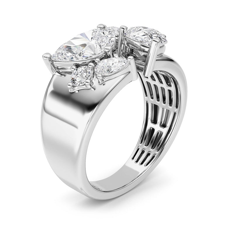14K White Gold Ring KJ03307R.PS-RD-2.5-21F