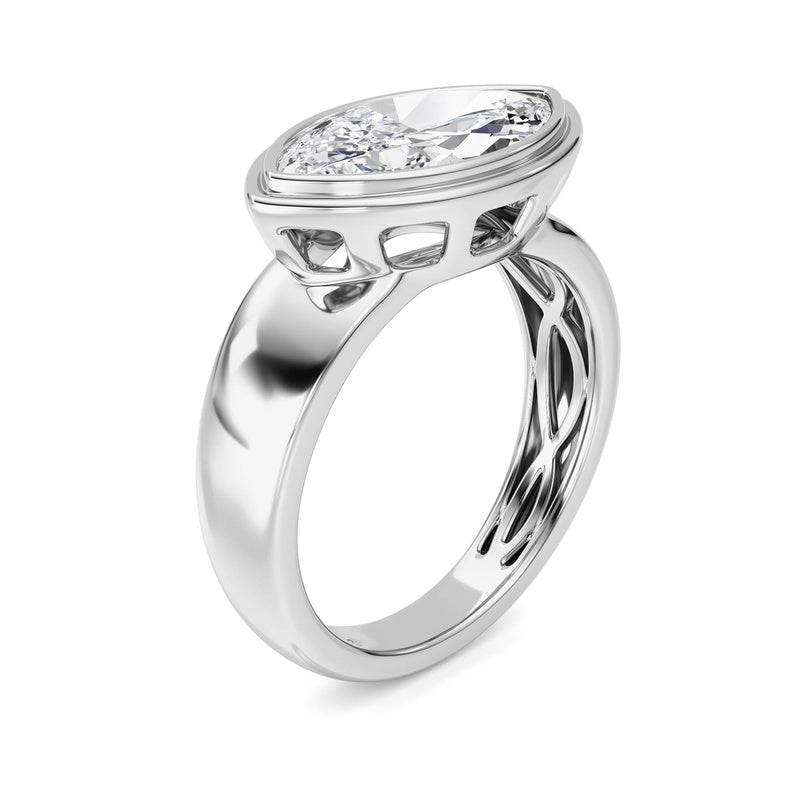 14K White Gold Ring KJ03334R.MQ-3-21F