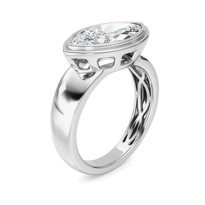 14K White Gold Ring KJ03334R.MQ-3-21F