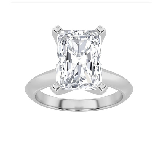 1CTW Radiant Shaped Lab Grown Diamond (G/VS) Knife Edge Shank Solitaire Engagement Ring in 14K Gold