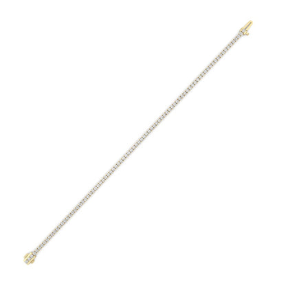 2 Cttw Four Prong Classic Tennis Bracelet in 14K Yellow Gold Over Sterling Silver