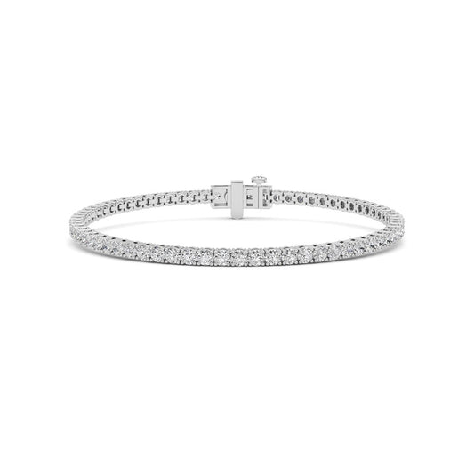 5 Cttw Four Prong Classic Tennis Bracelet in 14K White Gold