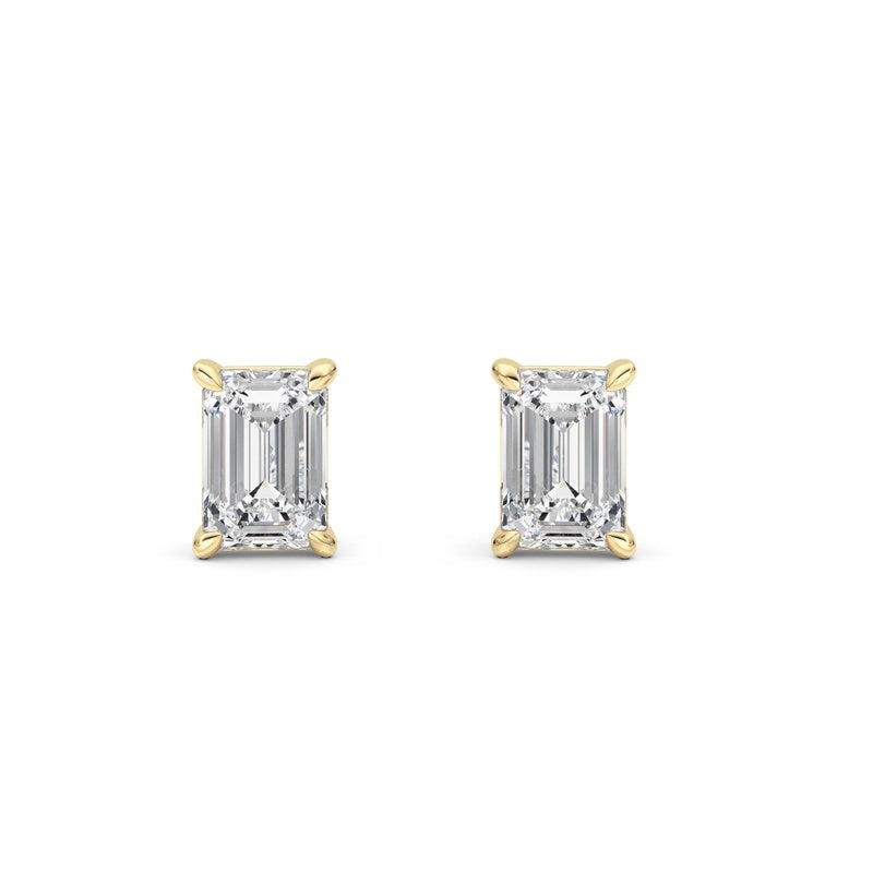 1 Cttw Four Prong Classic Stud Earrings in 14K White Gold Over Sterling Silver