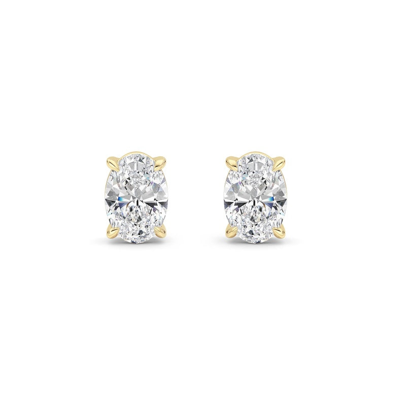 1 Cttw Four Prong Classic Stud Earrings in 14K White Gold Over Sterling Silver