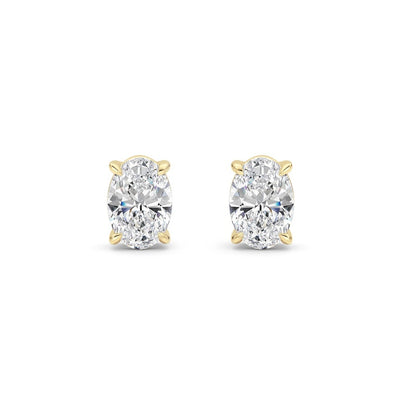 1 Cttw Four Prong Classic Stud Earrings in 14K White Gold Over Sterling Silver