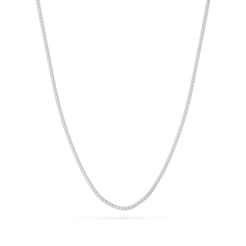 10 Cttw Classic Tennis Necklace in 14K White Gold