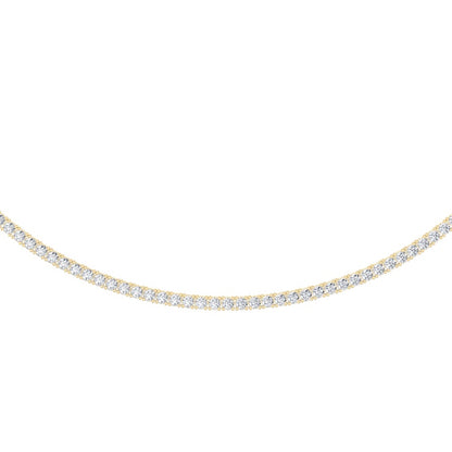 10 Cttw Classic Tennis Necklace in 14K White Gold