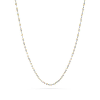 10 Cttw Classic Tennis Necklace in 14K White Gold