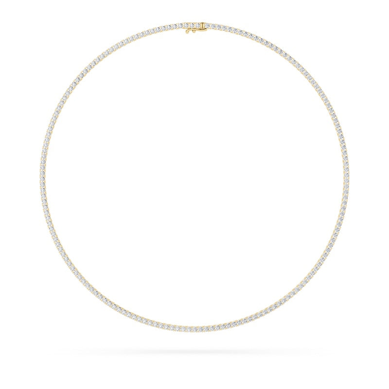 10 Cttw Classic Tennis Necklace in 14K White Gold