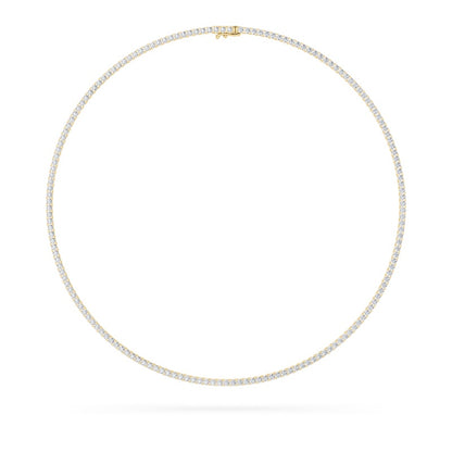 10 Cttw Classic Tennis Necklace in 14K White Gold