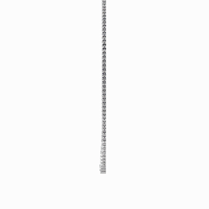 10 Cttw Graduated Tennis Necklace in 14K White Gold