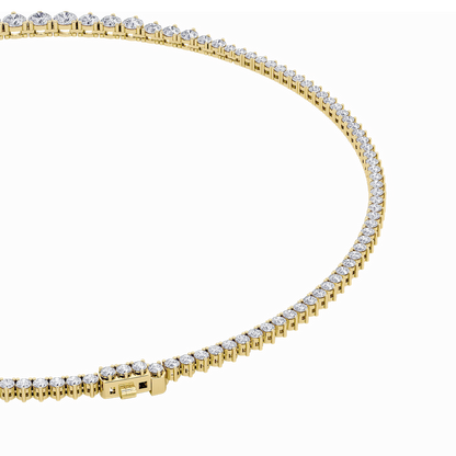 10 Cttw Graduated Tennis Necklace in 14K White Gold