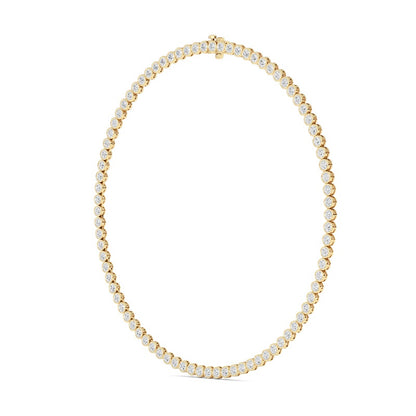 10 Cttw Bezel Set Tennis Necklace in 14K White Gold