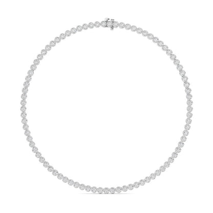 7 Cttw Bezel Set Tennis Necklace in 14K White Gold