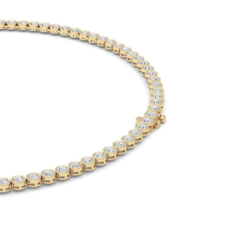 7 Cttw Bezel Set Tennis Necklace in 14K White Gold