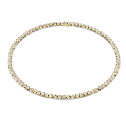 7 Cttw Bezel Set Tennis Necklace in 14K White Gold