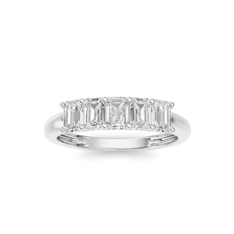 1 Cttw Five Stone Band Ring in 14K White Gold