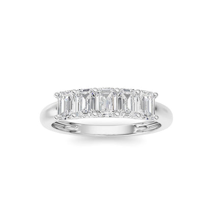 1 Cttw Five Stone Band Ring in 14K White Gold