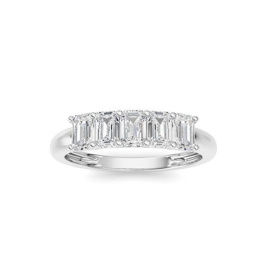 1 Cttw Five Stone Band Ring in 14K White Gold