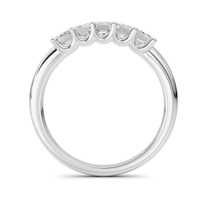1 Cttw Five Stone Band Ring in 14K White Gold