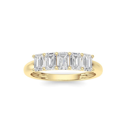 1 Cttw Five Stone Band Ring in 14K White Gold