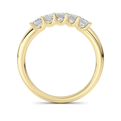 1 Cttw Five Stone Band Ring in 14K White Gold