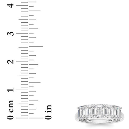 2 Cttw Five Stone Band Ring in 14K White Gold