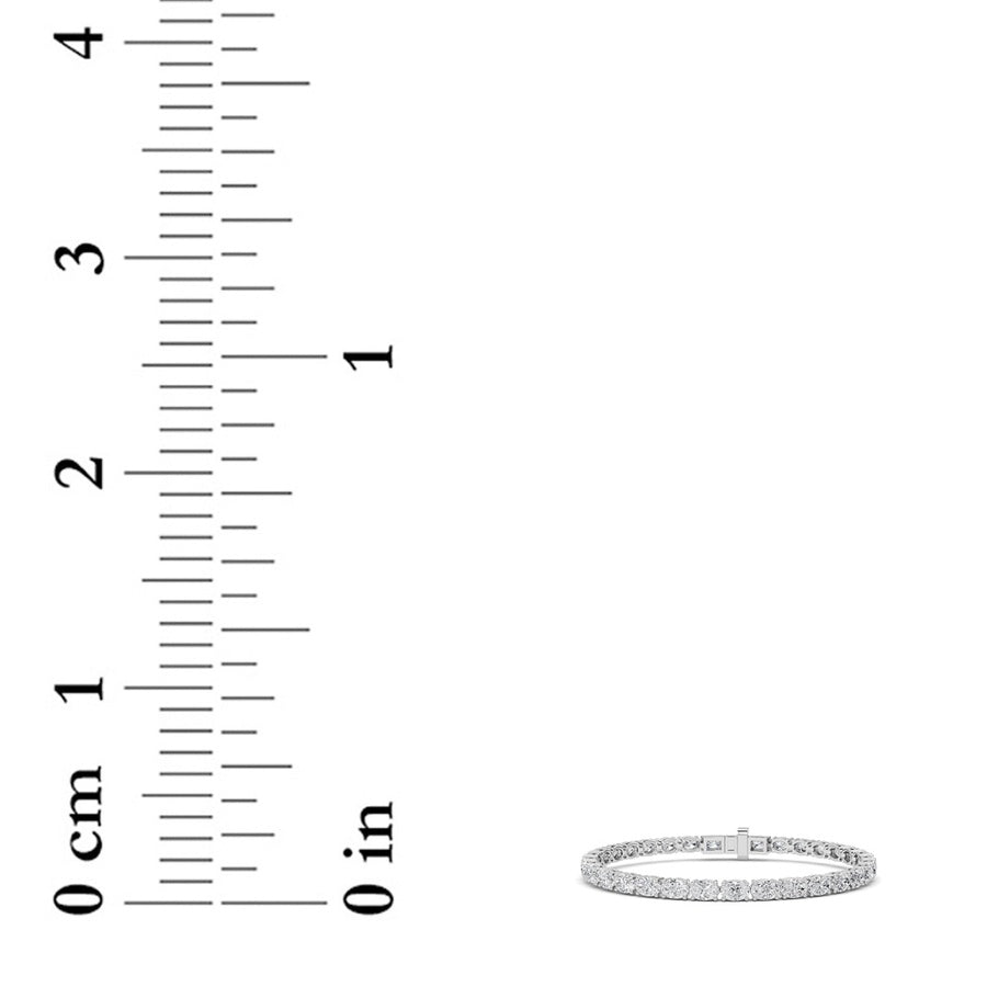 10.5CTW Oval Shaped Lab Grown Diamond (F/VS) Classic Line Bracelet in 14K Gold