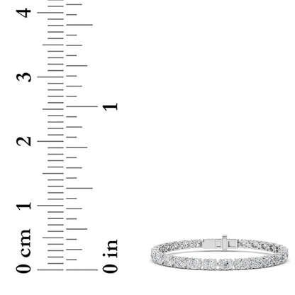 13CTW Oval Shaped Lab Grown Diamond (F/VS) Classic Line Bracelet in 14K Gold