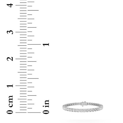 10CTW Round Shaped Lab Grown Diamond (F/VS) Tennis Bracelet in 14K Gold