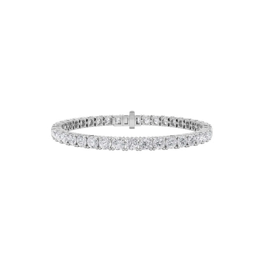 12CTW Round Shaped Lab Grown Diamond (F/VS) Tennis Bracelet in 14K Gold