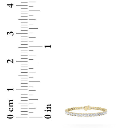 13CTW Round Shaped Lab Grown Diamond (F/VS) Classic Tennis Bracelet in 14K Gold