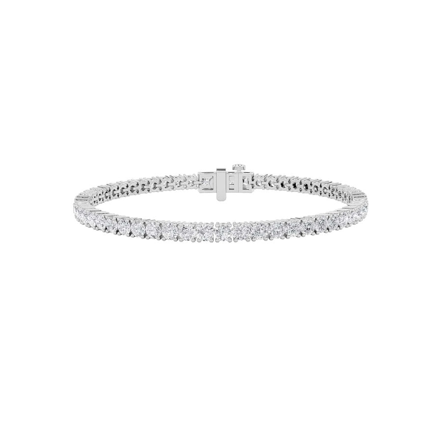 9CTW Round Shaped Lab Grown Diamond (F/VS) Classic Tennis Bracelet in 14K Gold