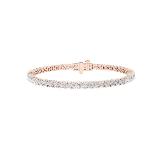 9.75CTW Round Shaped Lab Grown Diamond (F/VS) Classic Tennis Bracelet in 14K Gold