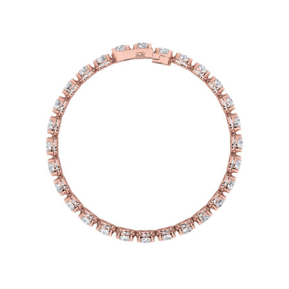3CTW Round Shaped Lab Grown Diamond (F/VS) Tennis Bracelet in 14K Gold