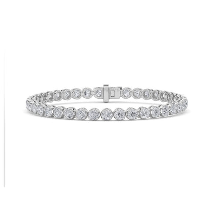 9CTW Round Shaped Lab Grown Diamond (F/VS)  Bracelet in 14K Gold