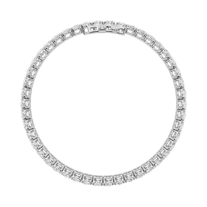 9CTW Oval Shaped Lab Grown Diamond (G/VS) East West Line Bracelet in 14K Gold