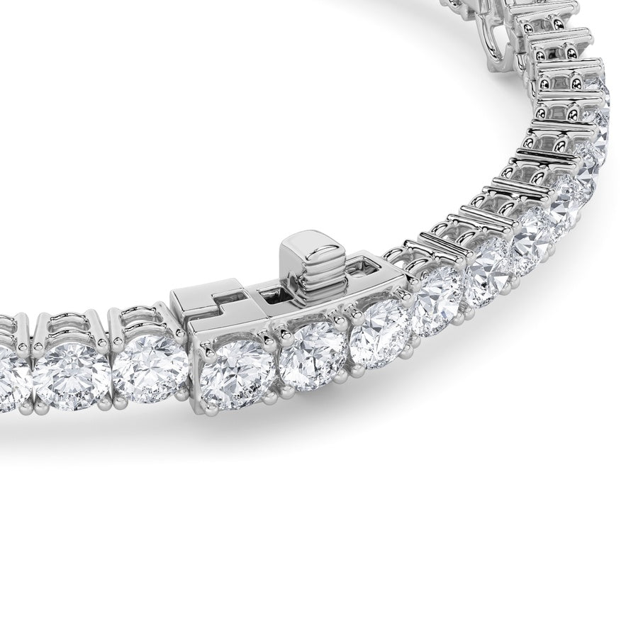 10CTW Pear Shaped Lab Grown Diamond (F/VS) East West Station Bracelet in 14K Gold