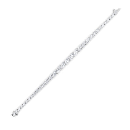 13CTW Marquise Shaped Lab Grown Diamond (F/VS) Fancy Bracelet in 14K Gold