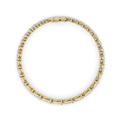 13CTW Marquise Shaped Lab Grown Diamond (F/VS) Fancy Bracelet in 14K Gold